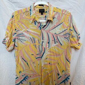 Men's Guess Short Sleeve Button Up Shirt - Size M
